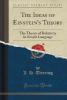 The Ideas of Einstein's Theory - J. H. Thirring