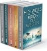 H.G.Wells (fünf Romane) - Krieg der Welten - Die Zeitmaschine - Die Insel des Dr. Moreau - Der unsichtbare Mann - Die ersten Menschen im Mond - 