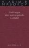 Gesammelte Werke. Band 18: Vorlesungen über westeuropäische Literatur - Vladimir Nabokov