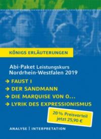 Abi-Paket Leistungskurs Nordrhein-Westfalen 2019 - Königs Erläuterungen, 4 Bde. - Johann Wolfgang von Goethe, Ernst Theodor Amadeus Hoffmann, Heinrich Von Kleist