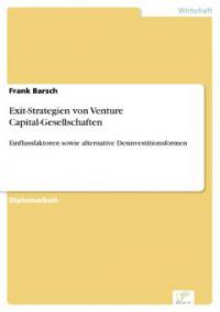 Exit-Strategien von Venture Capital-Gesellschaften - Frank Barsch