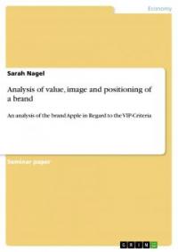 Analysis of value, image and positioning of a brand - Sarah Nagel