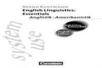 English Linguistics: Essentials - Bernd Kortmann