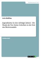 Jugendkultur in den siebziger Jahren - Die Musik der Ton Steine Scherben in der Zeit des Wertewandels - Anita Weißflog