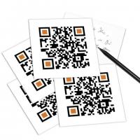 5er Set QR Code-Postkarte - mit Smartphone einscannen und Grußbotschaft erhalten: THANK YOU. - 