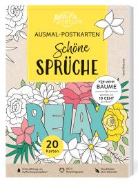 Ausmal-Postkarten Schöne Sprüche | 20 Karten - 