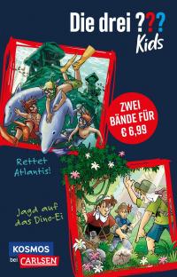 Die drei ??? kids: Doppelband – Enthält die Bände: Rettet Atlantis! / Jagd auf das Dino-Ei - 