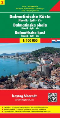 FuB Dalmatinische Küste 02.  Sibenik - Split - Vis 1 : 100 000 - 