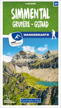 Simmental / Gruyère - Gstaad 29 Wanderkarte 1:40 000 matt laminiert - 