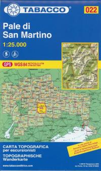 Tabacco Wanderkarte 1 : 25 000 Pale di San Martino - 