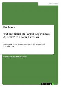 Tod und Trauer im Roman "Sag mir, was du siehst" von Zoran Drvenkar - 