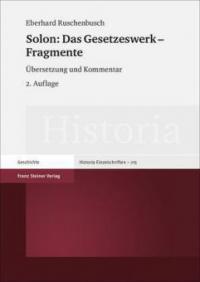 Solon: Das Gesetzeswerk - Fragmente - Eberhard Ruschenbusch